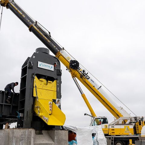 Nouvelle presse-cisaille industrielle chez Lostis Recyclage